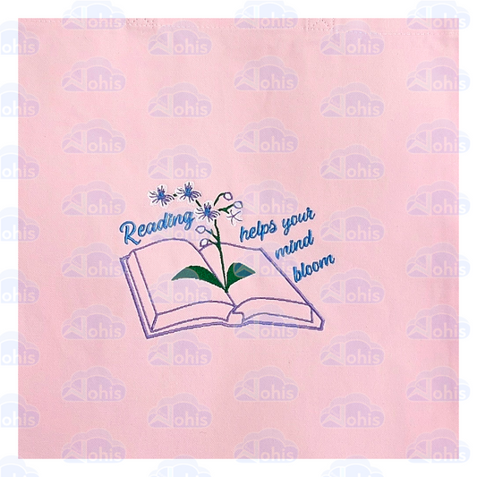 Canvas Tote Bag - Reading helps your mind bloom