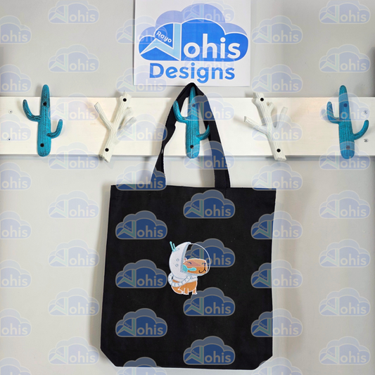 Canvas Tote Bag - Space Capybara