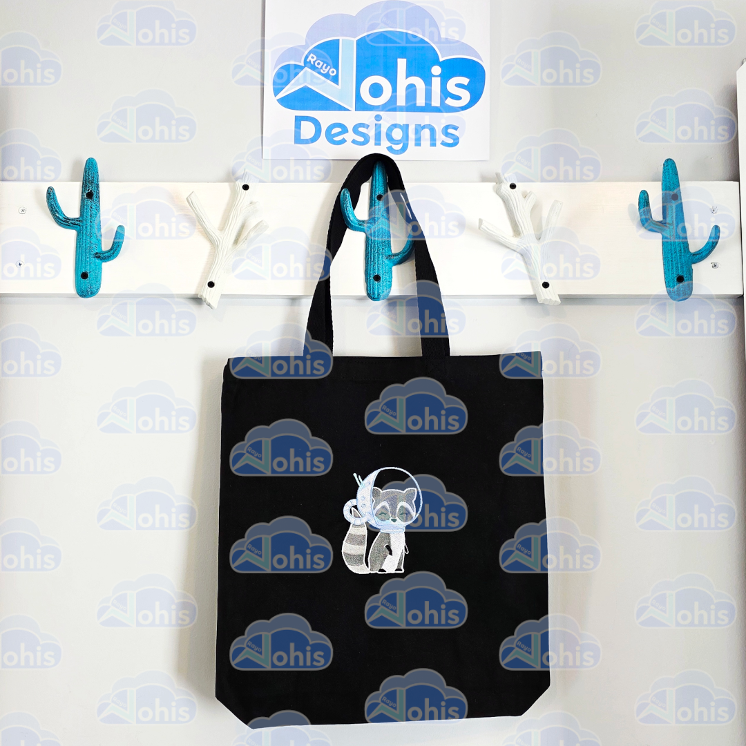Canvas Tote Bag - Space Raccoon