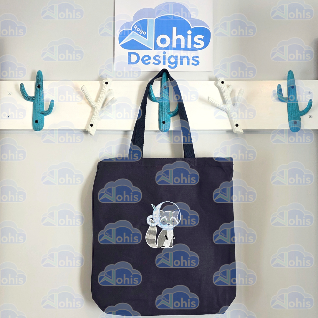 Canvas Tote Bag - Space Raccoon